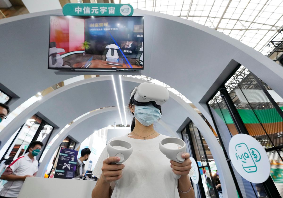 ▲睽違兩年、為期兩天的「FinTech Taipei 2022台北金融科技展」今（28）日登場，「元宇宙分行」首度亮相。（圖／中信銀行提供）