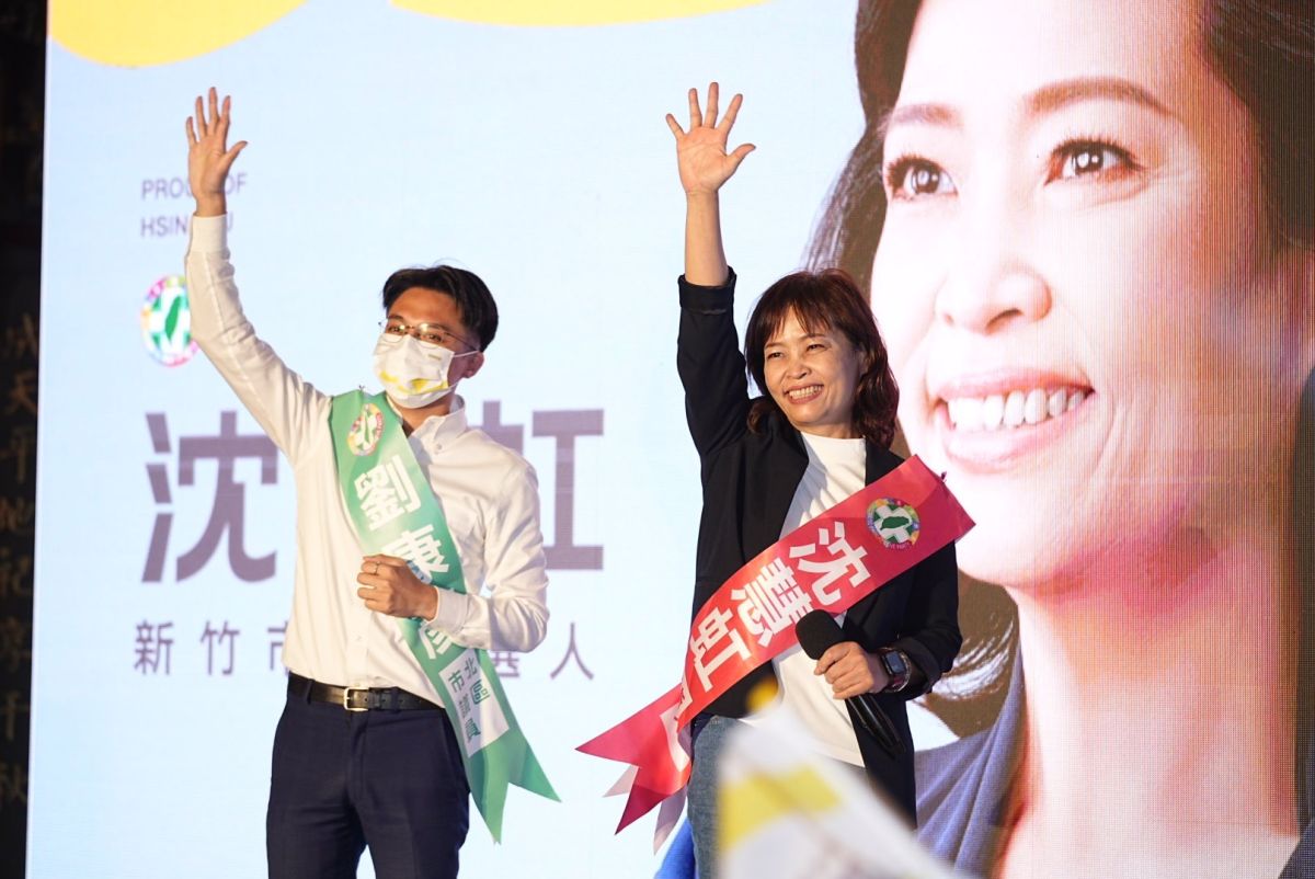 ▲沈慧虹與劉康彥競總成立，現場湧進超過500名支持者，力拚延續新竹光榮。（圖／沈慧虹辦公室提供）