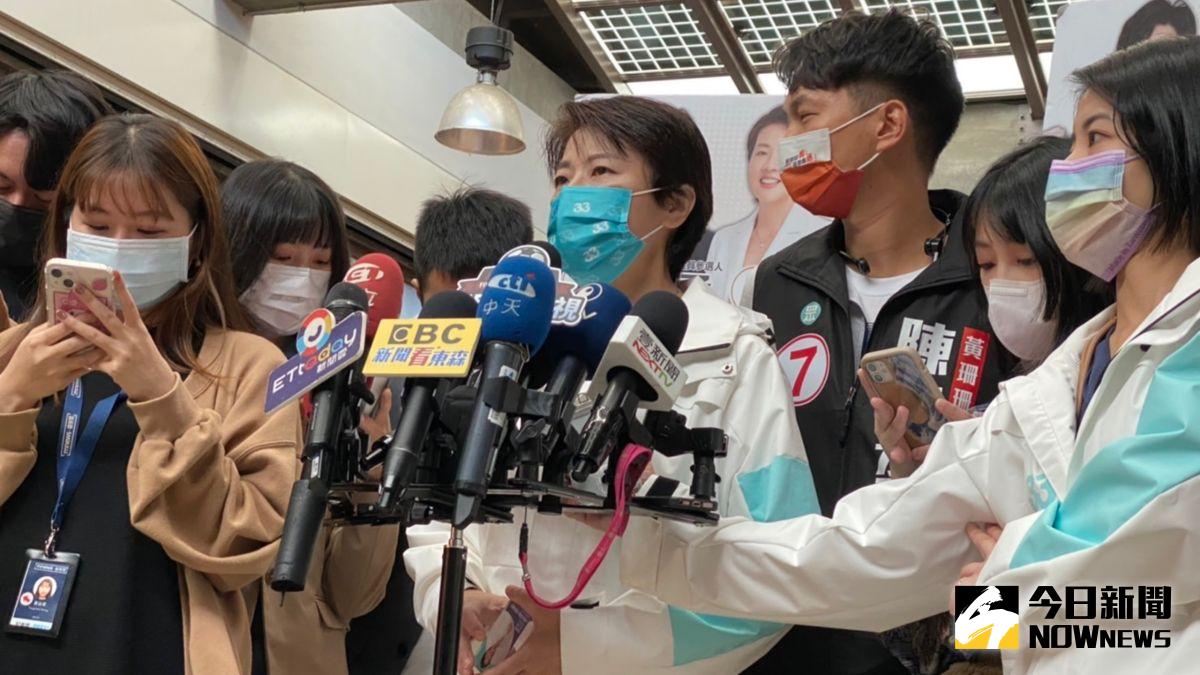 ▲針對陳時中抱怨「不知道這麼多事可以被罵」，黃珊珊29日則表示「進了廚房就別怕熱」。（圖／記者丁上程攝，2022.10.29）