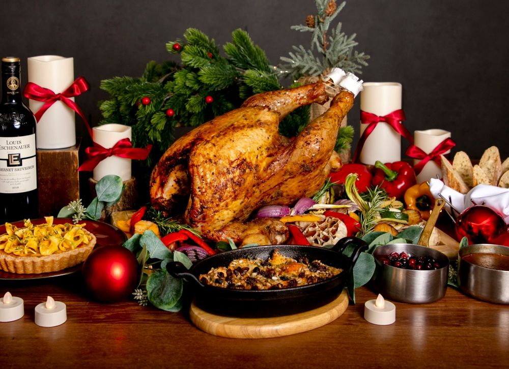 ▲慕軒飯店季節限定「感恩火雞禮籃」外帶套組，早鳥優惠價4280元。（圖／慕軒飯店提供）