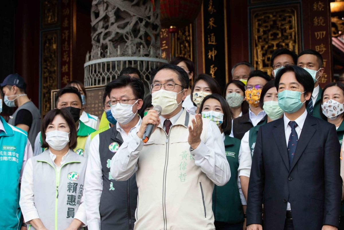 ▲黃偉哲表示感謝賴清德輔選，他一定會努力贏得大台南勝選（圖／黃偉哲團隊提供）