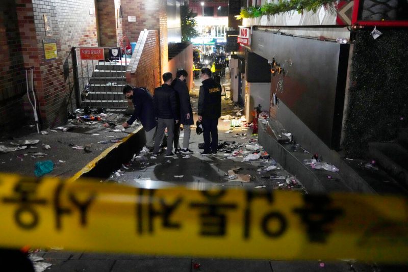 ▲韓國梨泰院踩踏意外釀154人死亡。（圖/達志影像/美聯社）