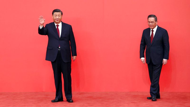 ▲二十大上,習近平與其心腹李強。(圖/美聯社/達志影像)
