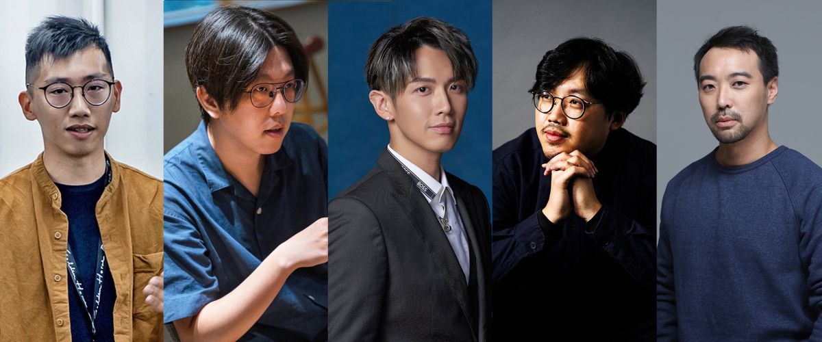 ▲入圍本屆金馬獎新導演的劉國瑞（左起）、孔慶輝、柯震東、曾英庭、何書銘，將擔任金馬59「新導演論壇」講者。（圖／金馬影展執委會提供）