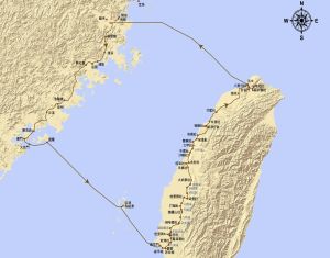 郁永河 ▲郁永河《裨海紀遊》路線圖。(圖/翻攝自中研院台灣史研究所)