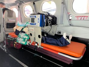 ▲P2012安置傷病患、擔架及醫療器材示意圖。（圖／安捷航空提供）