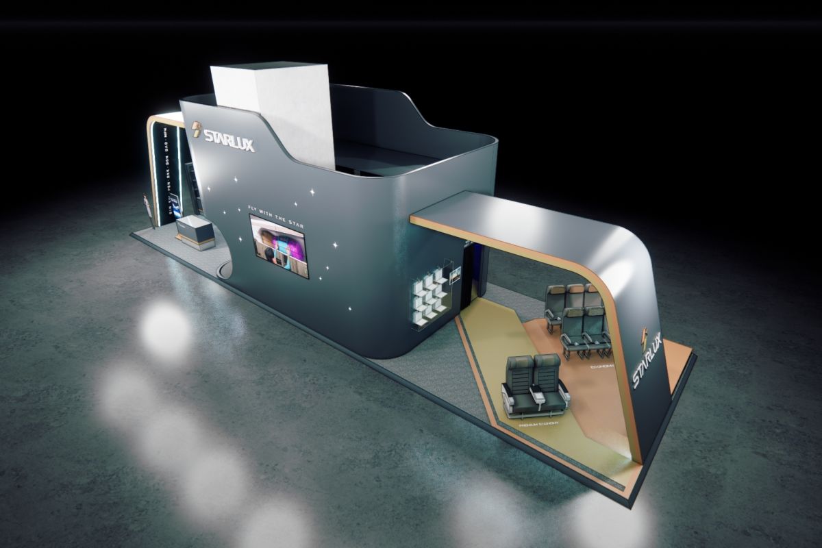 ▲星宇航空首次參加ITF旅展，以最高規格的視覺饗宴「太空艙」為主軸所設計的主場館。（圖／星宇提供）