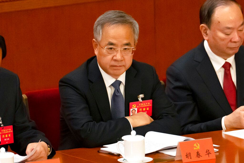 ▲被排除出中共新一屆政治局的中國國務院副總理胡春華，1日在北京出席農業相關會議，也是他在中共20大後首度亮相。圖為胡春華參加中共二十大資料照。（圖／美聯社／達志影像）