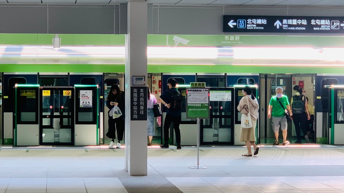 ▲台中市目前只一條捷運綠線，民眾利用率不高。（圖／記者顏幸如攝，2022.11.02）