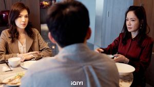 ▲許瑋甯、陳昊森、尹馨在《第9節課》同桌吃飯，提前爆發婆媳問題。（圖／愛奇藝）