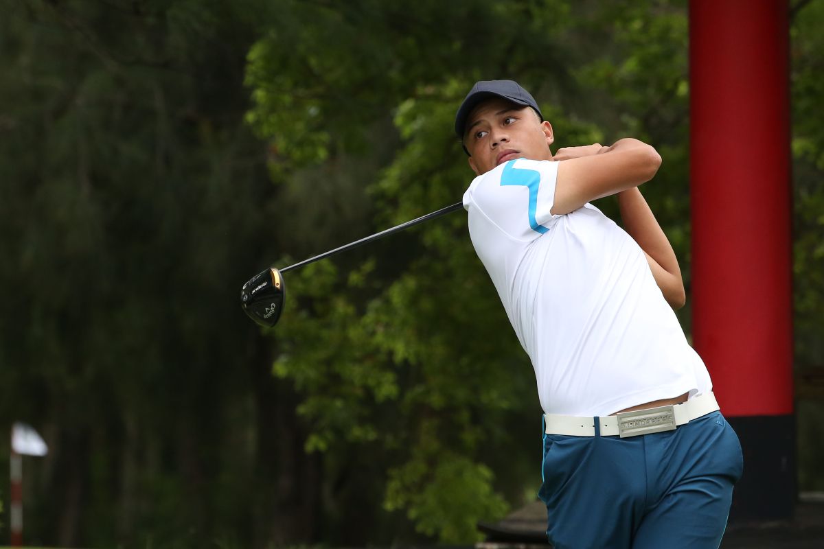 ▲馬克今天獵下二鷹五鳥六柏忌，打69桿。官方提供