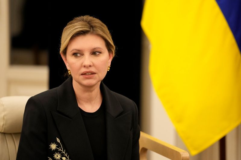 ▲烏克蘭第一夫人歐倫娜‧澤倫斯基（Olena Zelenska）表示，若全世界的團結開始消退，飽受戰爭蹂躪的烏克蘭將會陷入困境。（圖／美聯社／達志影像）