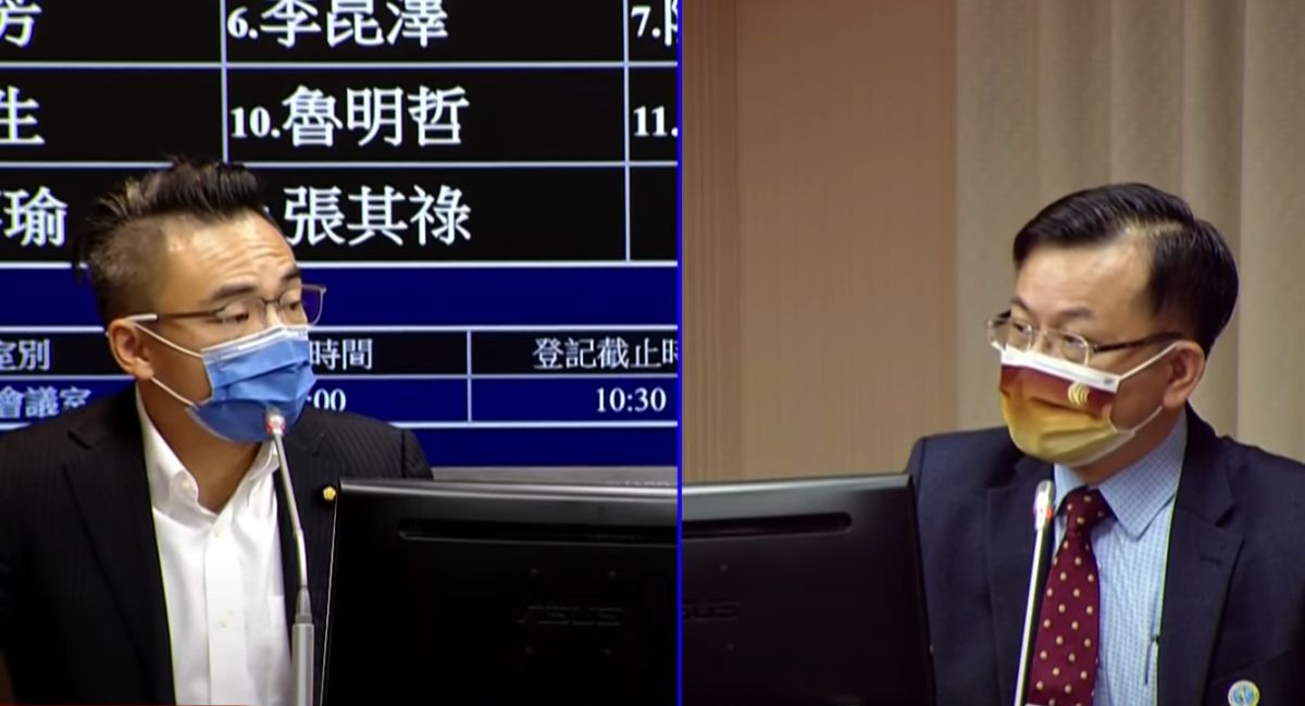 ▲立委洪孟楷詢問洩密案一事，而陳耀祥則否認有洩密問題。（圖／翻攝自國會頻道）