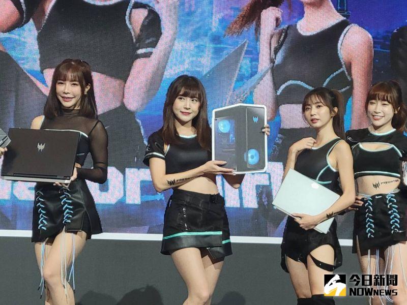 ▲巫苡萱、林可、孟潔、慈妹、心璇等5位啦啦隊女神，組成Predator Girls應援女團。（圖／黃建霖攝）