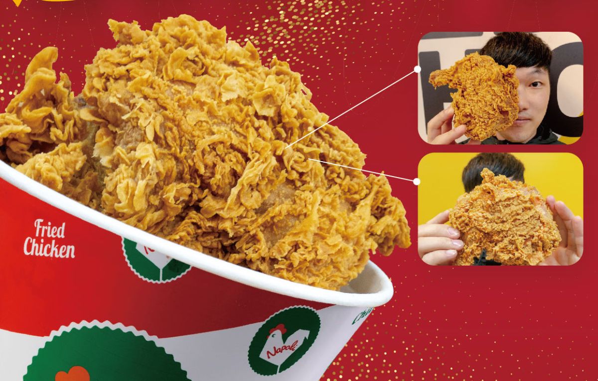 ▲「被披薩耽誤的炸雞店」拿坡里把戰斧雞腿變大了！增量51％的「超級戰斧雞腿」超過半斤重。即日起至12/5，還推出爽吃33天限定優惠，下殺69折4隻超級戰斧雞腿特價411元；2隻超級戰斧雞腿，特價229元。（圖／翻攝自拿坡里FB）