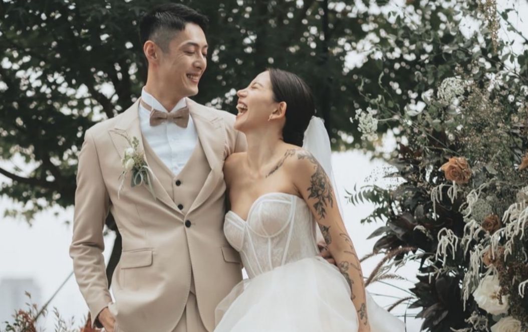 ▲陳艾琳上月29號和老公顏庭笙補辦婚禮，她也透露婚禮花費約100萬元。（圖／翻攝自陳艾琳IG）