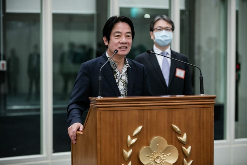 ▲賴清德自帛琉返抵國門,並於桃園機場發表談話。(圖/總統府提供)