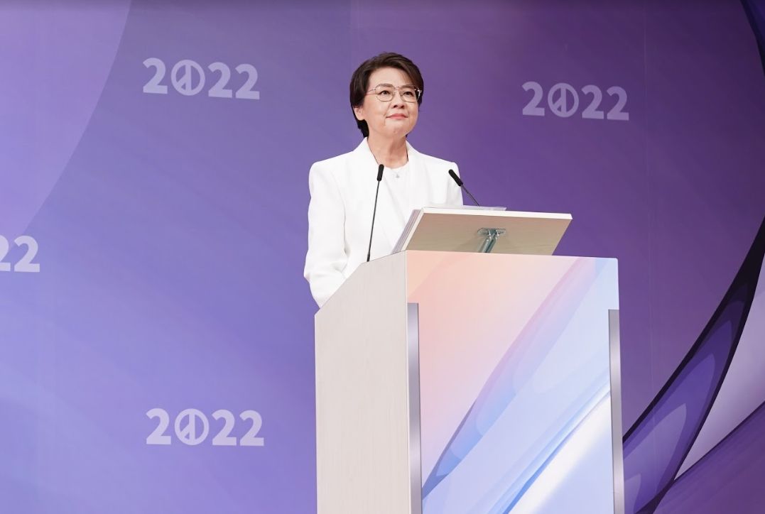 ▲黃珊珊表示，大巨蛋是國民黨的弊案，馬英九都沒有辦法阻止國民黨盤根錯節的政商關係，蔣萬安又怎麼能改變？（圖／主辦單位提供）