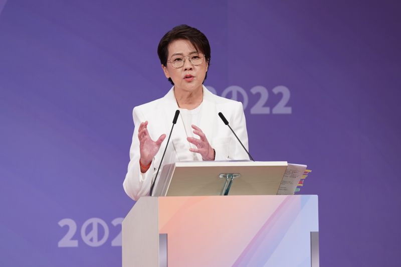 ▲黃珊珊感謝柯文哲給予機會，讓其擔任副市長。（圖／主辦單位提供）