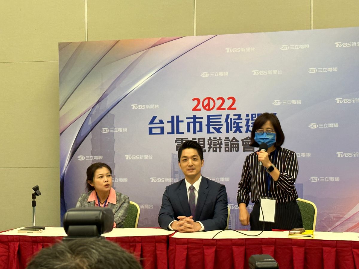 ▲蔣萬安電視辯論後記者會。（圖／記者余祥攝，2022.11.5）