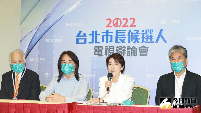 ▲無黨籍台北市長候選人黃珊珊5日於辯論會後表示，陳時中稱「問3次就多餘」相當傲慢，她自己即使被問100次也都會回答。（圖／記者葉政勳攝，2022.11.05）