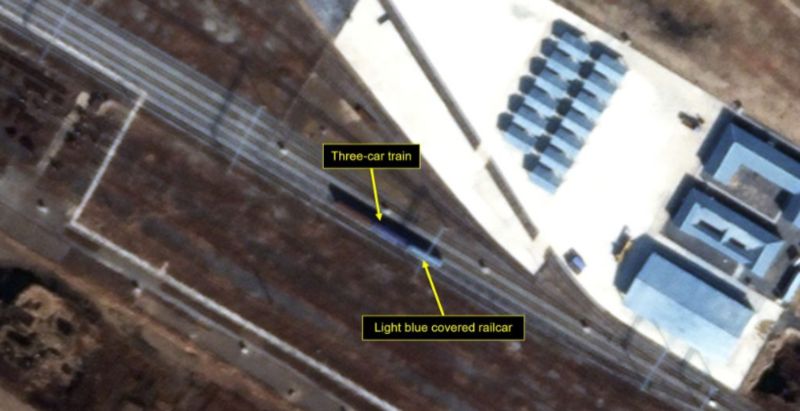 ▲近日有專門監控北韓動態的組織披露，北韓有列火車被衛星捕捉到於4日駛入俄羅斯，引發外界聯想。（圖／翻攝自北緯38度官網）