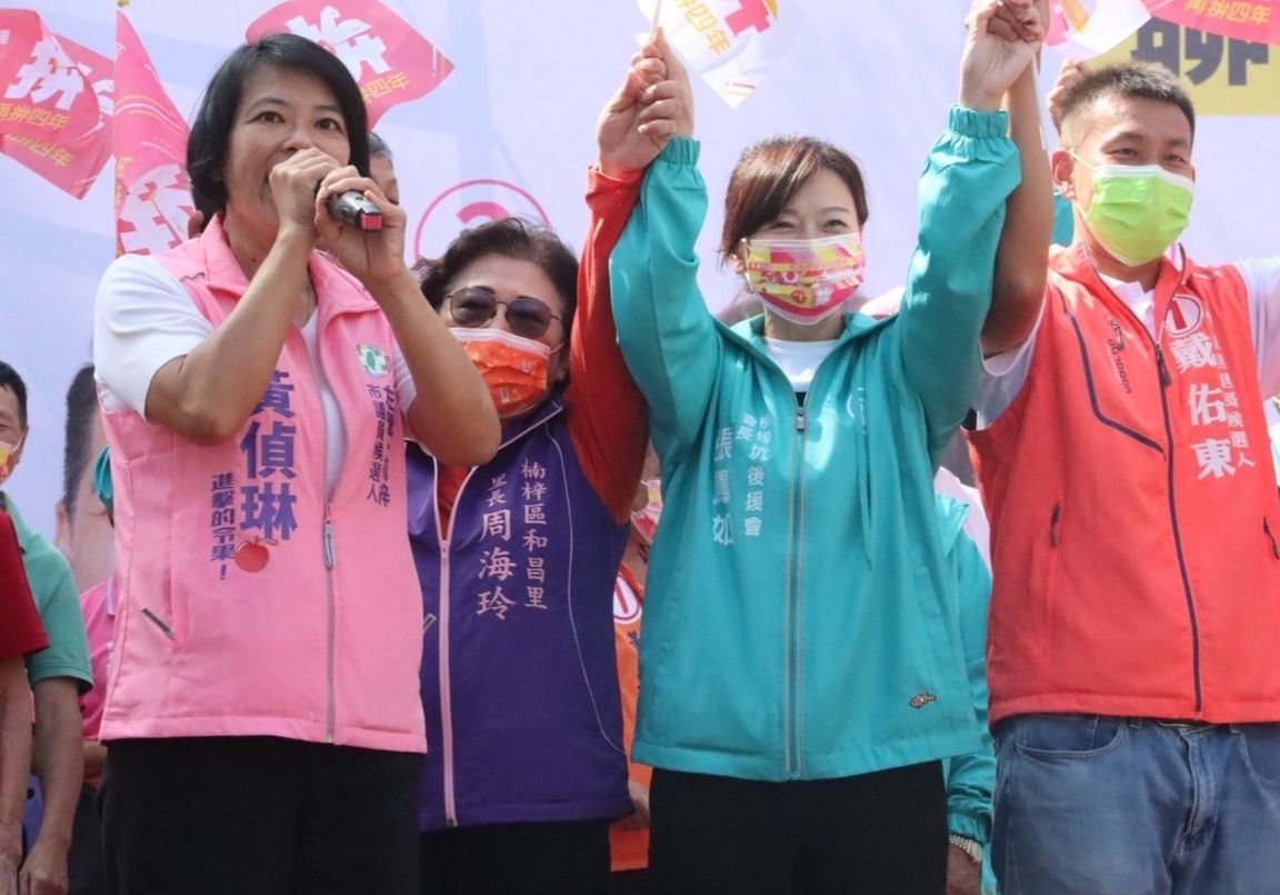 ▲陳其邁楠梓後援會爆棚，陳其邁表示，左楠議員全壘打，他最擔心黃偵琳。(圖／記者郭凱杰翻攝)