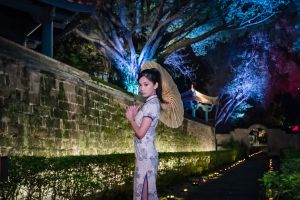 林家花園「繽紛光廊」光環境展演,將呈現與新北歡樂耶誕城燈區截然不同的唯美風情。(圖/新北觀光局提供) ▲林家花園「繽紛光廊」光環境展演,將呈現與新北歡樂耶誕城燈區截然不同的唯美風情。(圖/新北觀光局提供)