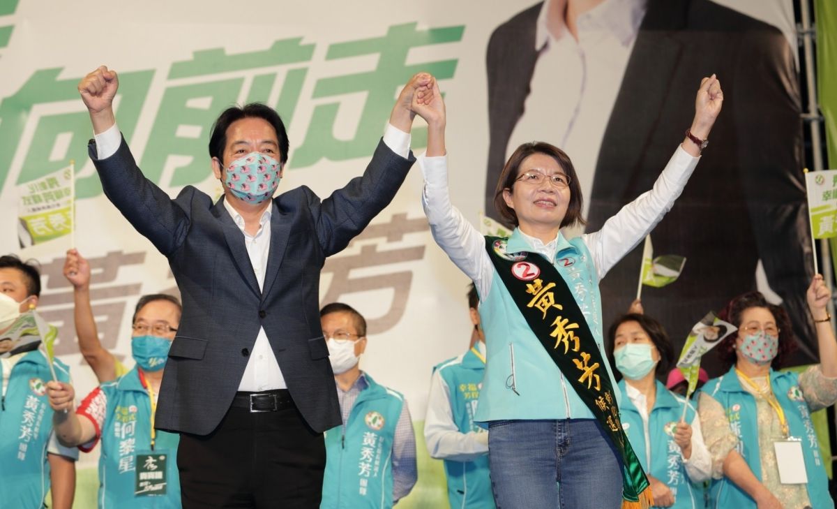 ▲賴清德表示過去一個多月來，已到彰化為黃秀芳站台11次。（圖／黃秀芳競總提供，2022.11.06）