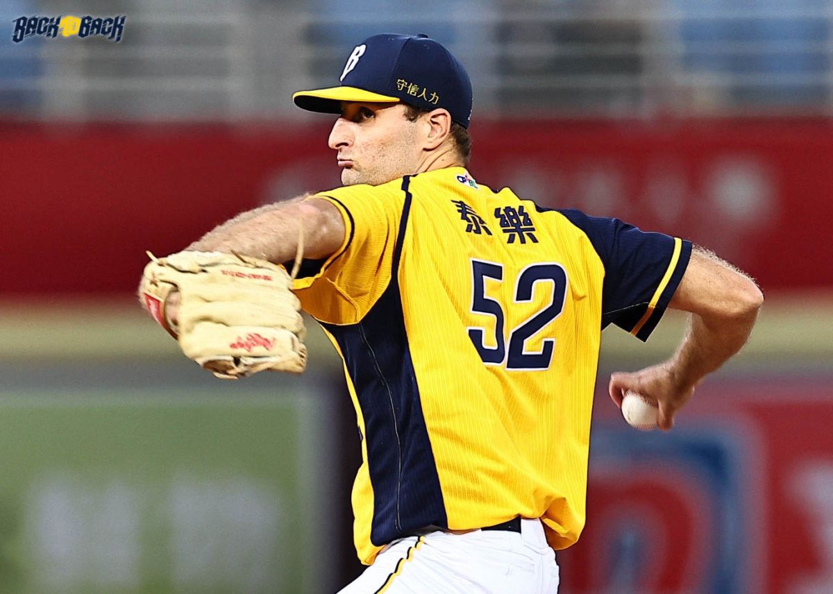 ▲中信兄弟洋投泰樂，拿下勝投，幫助兄弟終止5連敗。（兄弟提供）