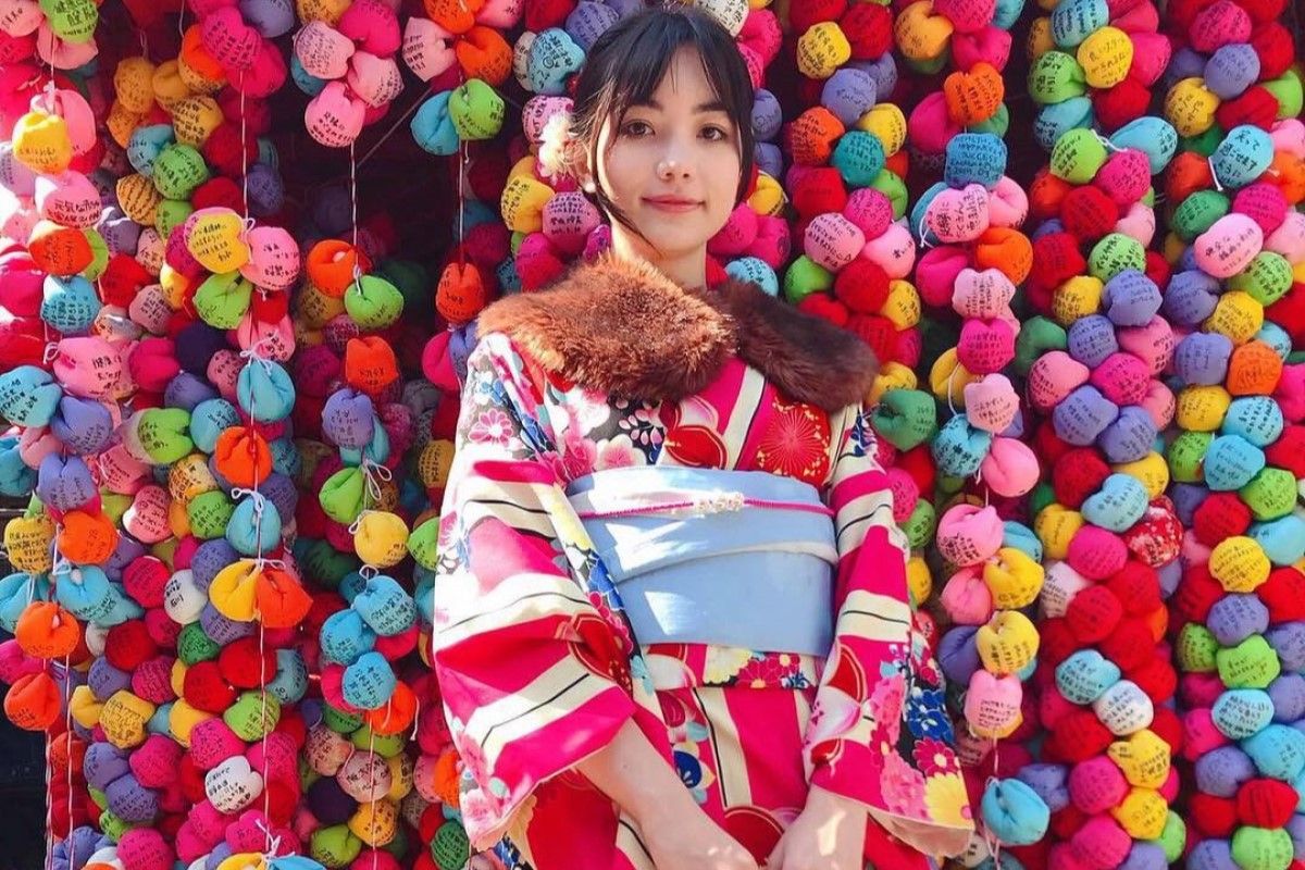 ▲等2年再次赴日比賽，黑嘉嘉秀綺麗和服照，對弈模樣美翻。（圖／Instagram：jiajia94526）