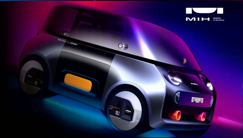 ▲MIH 開放電動車聯盟今（8）日在MTH Demo Day上發布「Project X」計畫，其中，3人座小型電動車示範概念車款，預計明（2023）年底亮相。（圖／翻攝自YouTube直播畫面）