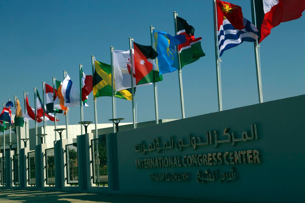 ▲聯合國氣候大會（COP27 ）在埃及夏姆錫克登場，太平洋島國領袖們提到自己的家園受氣候變遷影響劇烈，敦促大國將承諾化為行動。（圖／美聯社／達志影像）