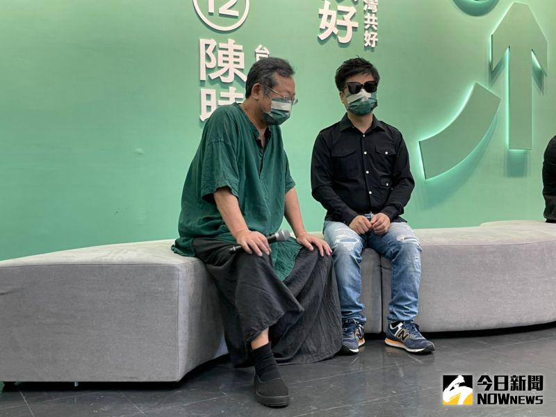 ▲陳明章與王俊傑分別創作歌曲力挺陳時中。(圖/記者黃宣尹攝,2022.11.10)