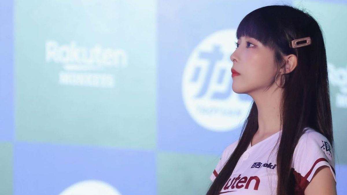 ▲樂天團長Rina，昨日在桃園市府廣場，難掩輸球的失落神情。（圖／翻攝自Rina IG）