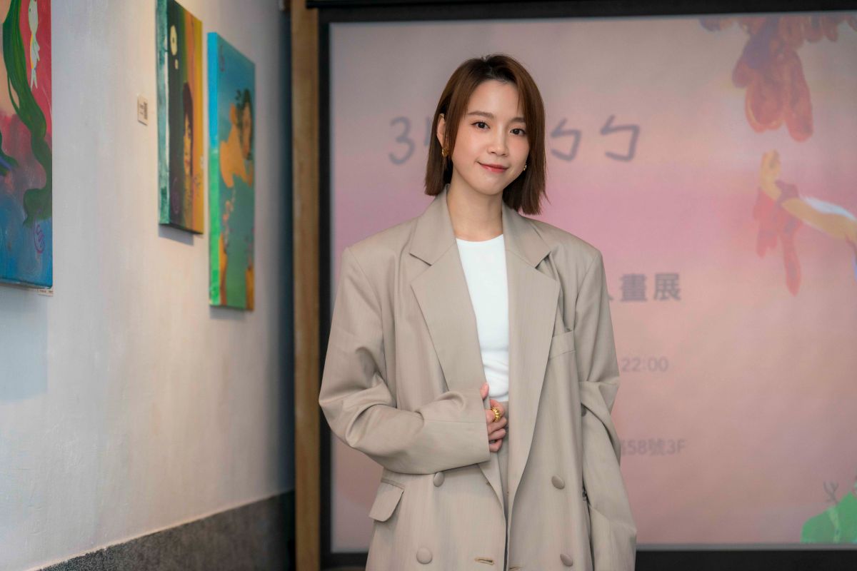 ▲程予希辦畫展失眠。（圖／34的ㄅㄅ）