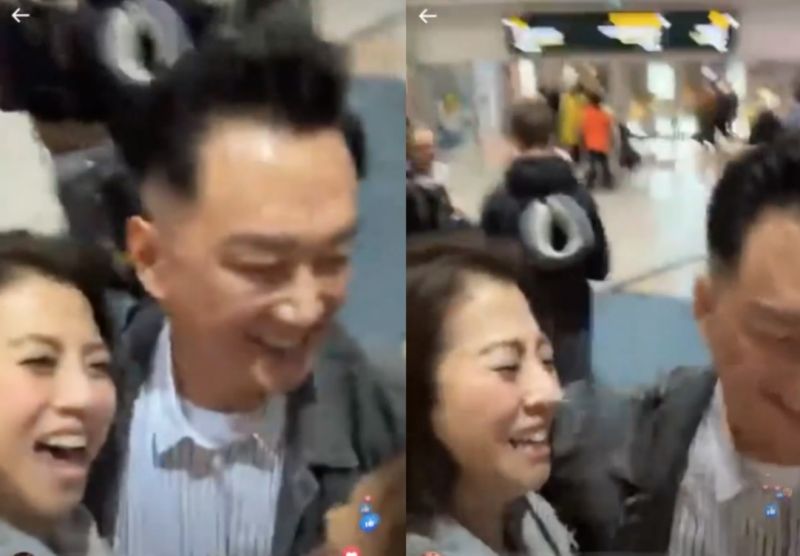 ▲郭靜純到機場接何篤霖,興奮心情藏不住。(圖/翻攝自郭靜純臉書)