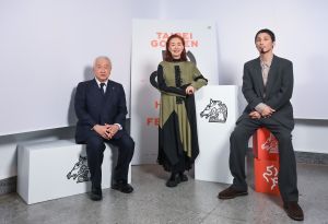 ▲玉置泰會長（左起）、宮本信子、池內万平。（圖／金馬執委會）