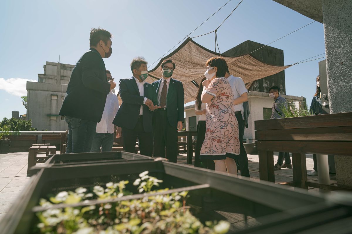 ▲陳時中前往台北NPO聚落參訪。（圖／陳時中辦公室提供）