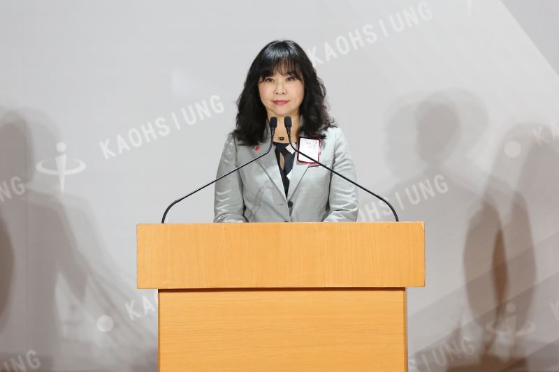 ▲曾尹儷則提出良心政治,民眾擺第一,不要政黨惡鬥。(圖/高雄市選委會提供)