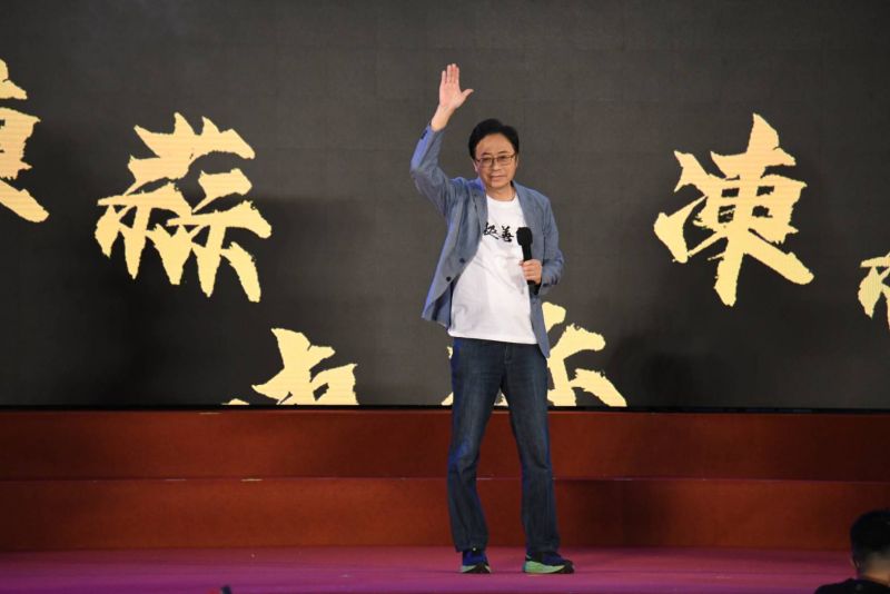 ▲張善政出席六都造勢，批民進黨政策買票。（圖／記者林調遜攝，2022.11.12）