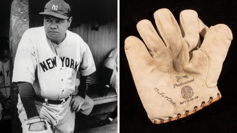 ▲「棒球之神」Babe Ruth的手套日前在拍賣會以天價售出(圖/大聯盟官網)