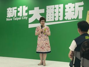 ▲李登輝基金會董事長李安妮出席記者會，力挺林佳龍參選新北市長，稱其所推出的政見都足此參選總統。（圖／記者陳威叡攝，2022.11.28）