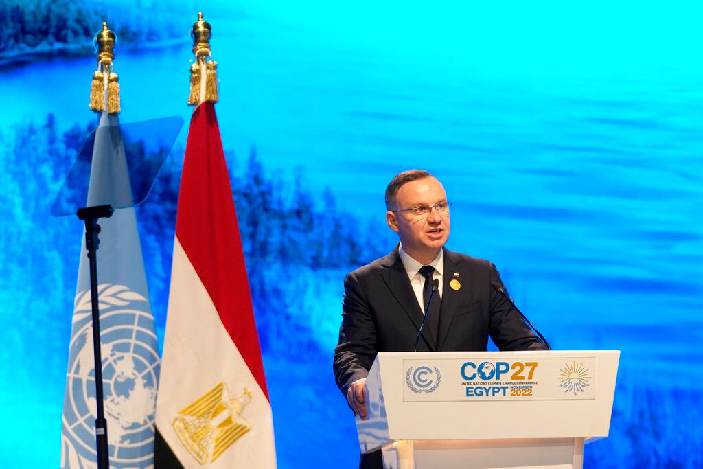 ▲波蘭總統杜達（Andrzej Duda）因俄羅斯飛彈落入波蘭造成死傷，與美國總統拜登緊急通話。（圖／美聯社／達志影像）