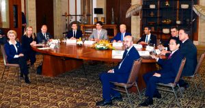 ▲拜登與G7領袖召開緊急會議。（圖／美聯社／達志影像）