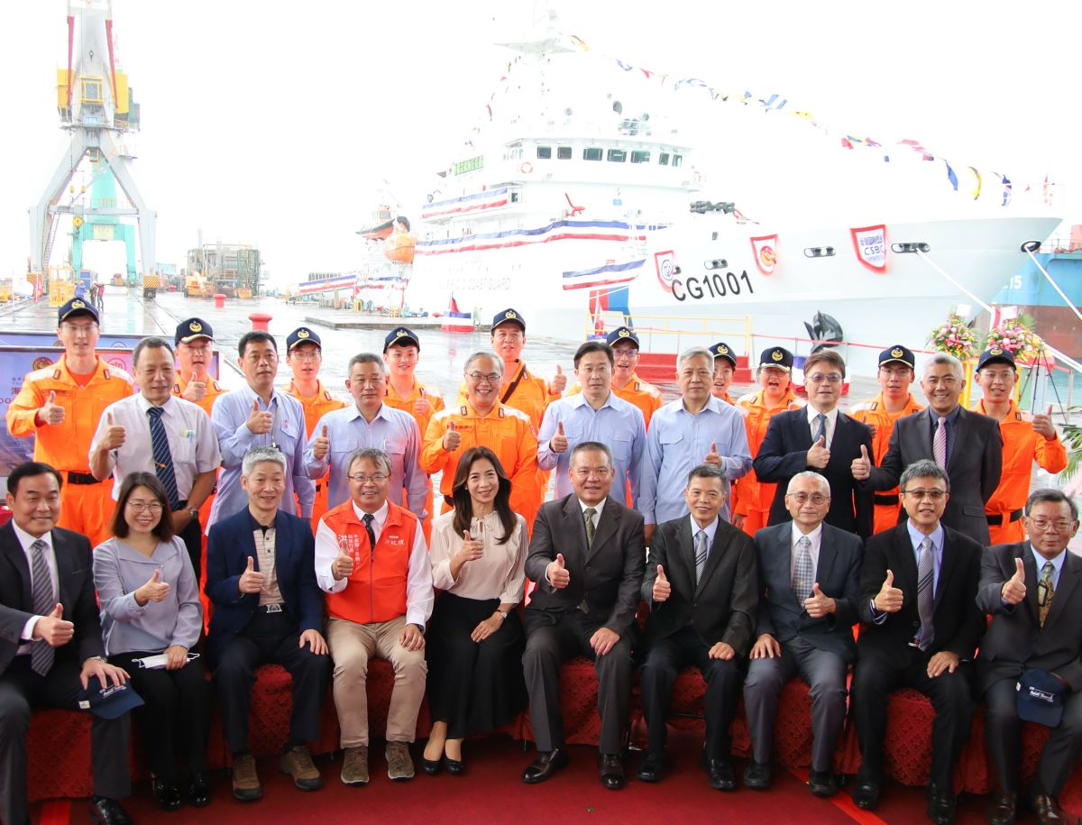 ▲台灣國際造船公司承造海洋委員會海巡署首艘千噸級巡防艦彰化艦交船。(圖／記者黃守作攝，2022.11.16)