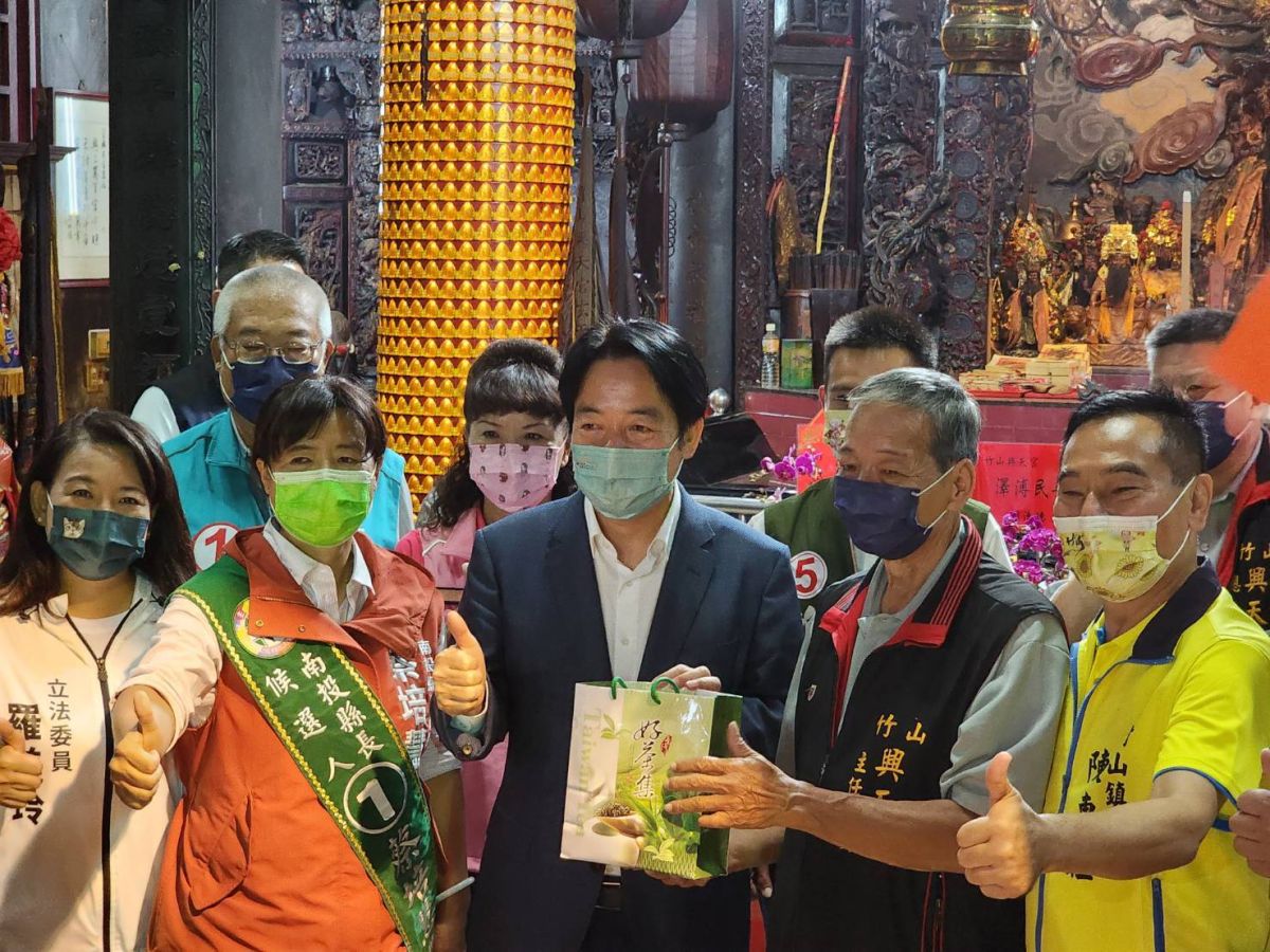 ▲賴清德赴南投竹山力挺蔡培慧，現場擠滿支持者。（圖／蔡培慧辦公室提供）