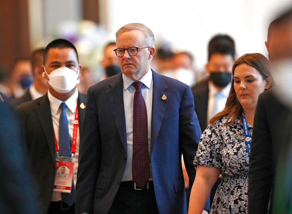 ▲澳大利亞總理艾班尼斯18日出席APEC峰會。（圖／美聯社／達志影像）