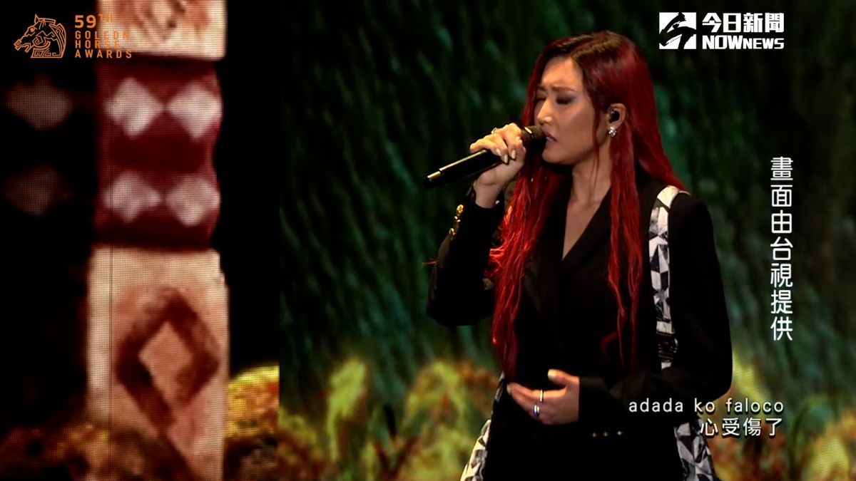 ▲A-Lin擔任金馬獎表演嘉賓，唱功穩健。（圖／台視提供）