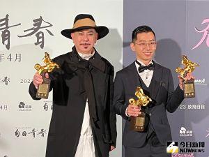 金馬影帝黃秋生(左)與導演劉國瑞,一同出席《白日青春》慶功宴。 ▲金馬影帝黃秋生(左)與導演劉國瑞,一同出席《白日青春》慶功宴。(圖/NOWnews攝影中心)